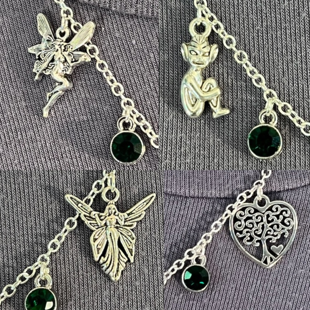 "Titania: Queen of the Faeries" Midsummer Night's Dream Handmade Fairy Necklace - Picture 5 of 16